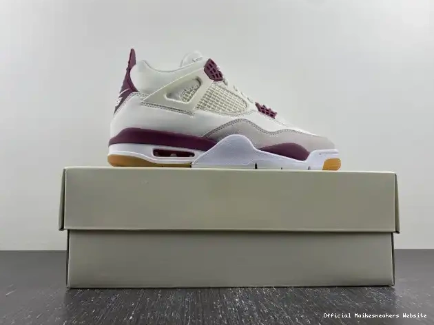 Official Maikesneakers DR5415-102 Jordan 4 x Red Sapphire SB 0505